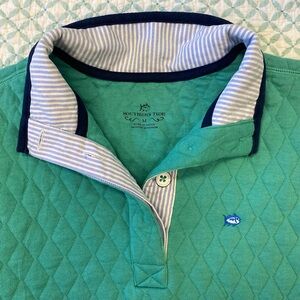 Southern Tide 🐠🐟 ladies 3/4 button up sweatshirt EUC. Sz Medium
